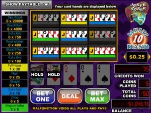 Videopoker Online Joker Poker-10 Hand