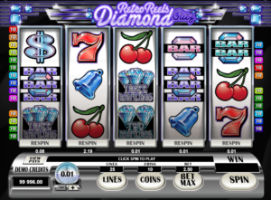 Online Slot Machine Retro Reels Diamond Glitz