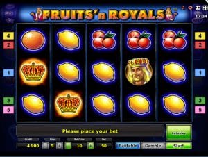Online Slot Machine Fruits and Royals