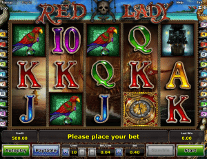 Online Slot Machine Red Lady