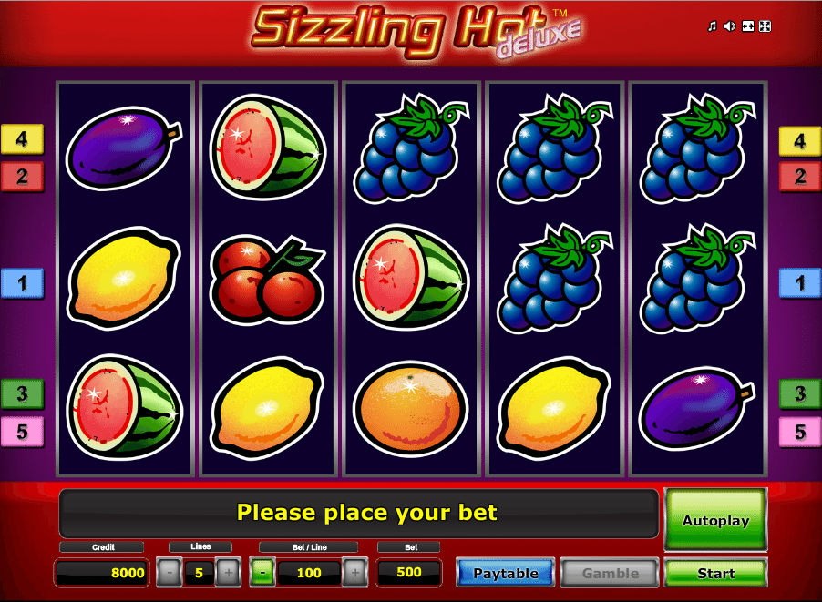 Sizzling Hot Slot Machine Game Online